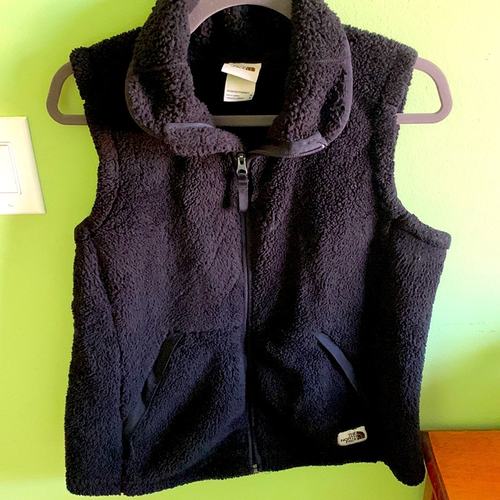 North Face faux fur vest
